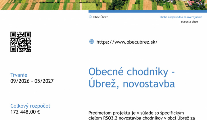Fotka - Obecné chodníky - Úbrež, novostavba