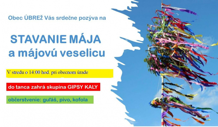 Fotka - Pozvánka na stavanie mája a májovú veselicu