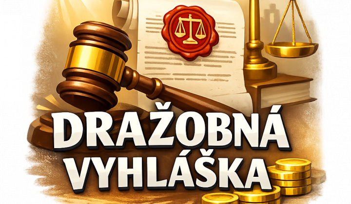 Fotka - Vyhláška o dražbe nehnuteľnosti